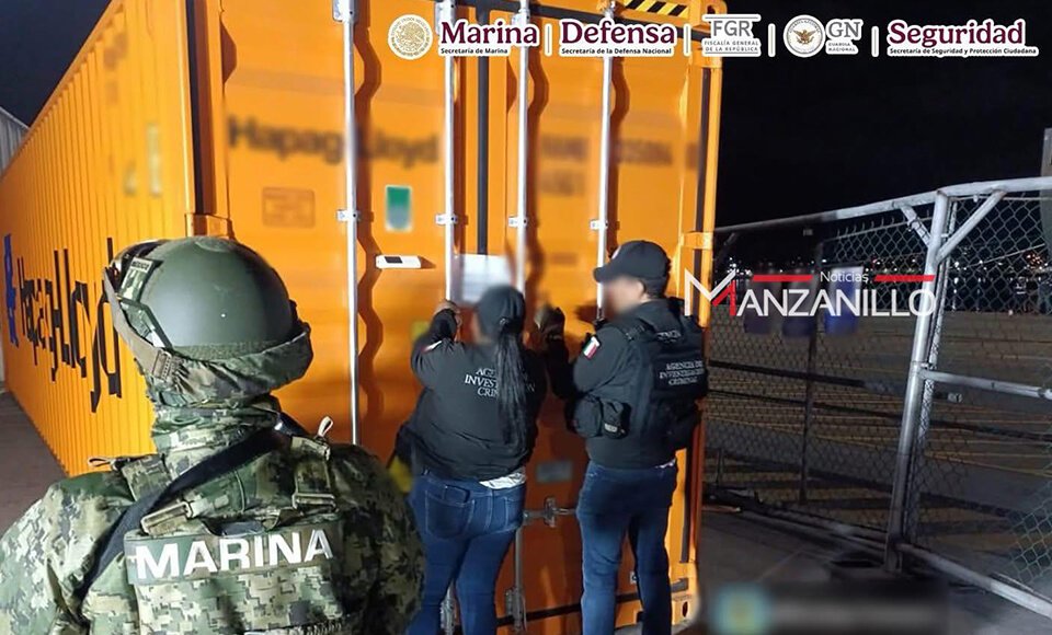 inspección aduanera en el puerto de manzanillo