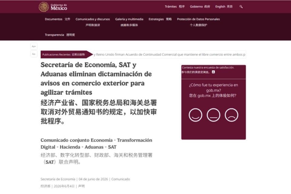 mexican customs government documents